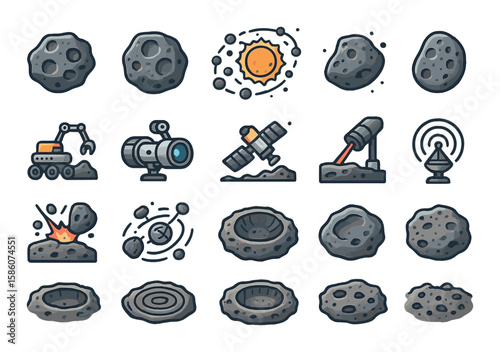 space rock, meteor fragment, asteroid texture, asteroid surface, asteroid explorer, cosmic debris, asteroid belt orbit, asteroid mining vehicle, space telescope lens