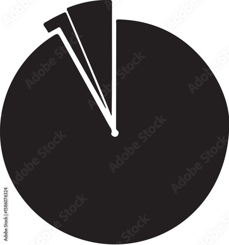 Pie Chart Depicting a Small Segment Detached from the Main Body Visualizing Data Breakdown and Proportional Representation