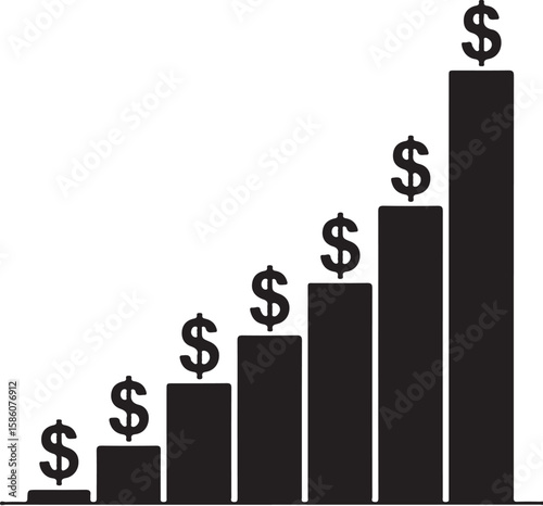 Financial Growth Chart Illustrating a Steady Increase in Revenue and Profitability Over a Period of Time