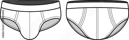 en's underwear, front and back view, stylish briefs, premium fabric, comfortable fit, durable stitching, essential clothing, fashion basics, wardrobe item