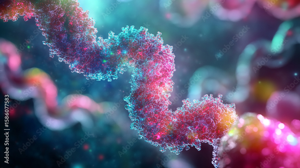 Naklejka premium 3D Human Stem Cell Therapy Research: A Concept of Cellular Biology and Future Medicine