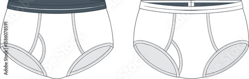 Men's briefs, stylish underwear, premium fabric, seamless construction, comfortable fit, durable design, everyday essentials, fashion basics, white waistband, dark waistband