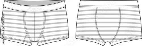 Men's striped boxer briefs, stylish underwear, comfortable fit, modern fashion, Amor brand, breathable fabric, essential wardrobe, trendy design, soft texture