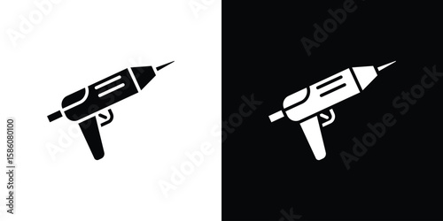 Fotografie Sealants gun icons flat design concept for graphics.