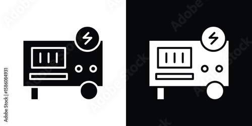 Foto Generator icons flat design concept for graphics.
