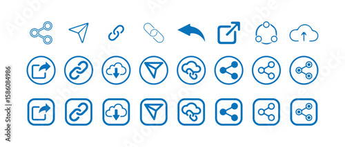 Send or Share Icon , Social Media Share Icon, Vector illustration EPS 10.
