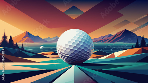 abstract background with globe and sun