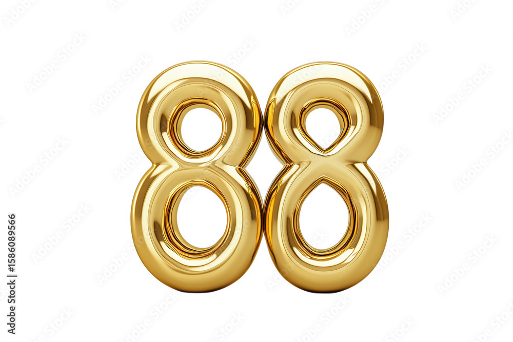 Gleaming golden double eights isolated on a transparent background shiny metallic Gleaming golden double eights isolated on a transparent background shiny metallic