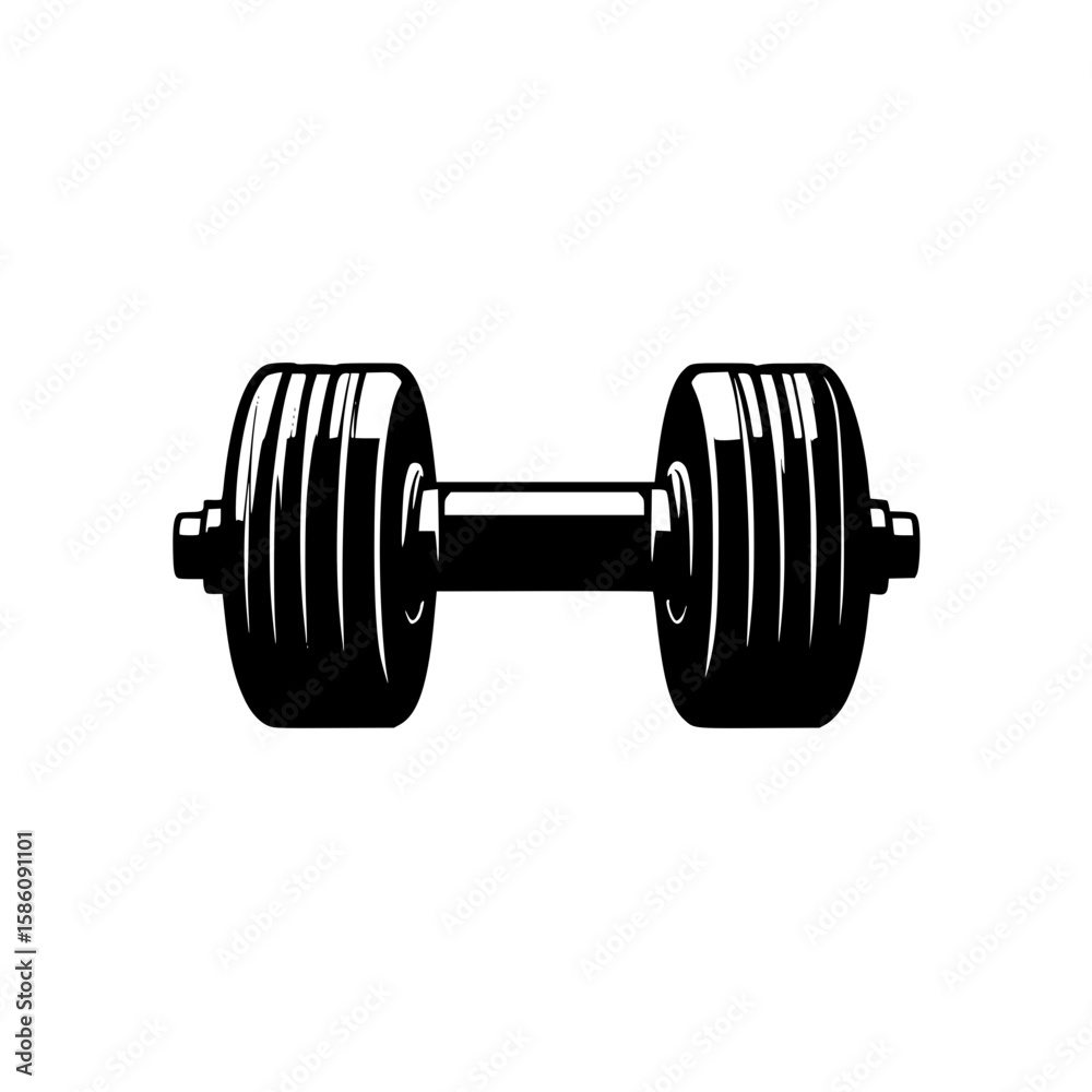 Fototapeta premium dumbbell isolated on white background