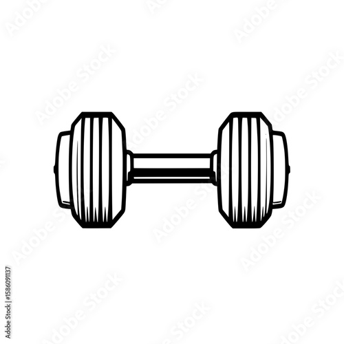 dumbbell isolated on white
