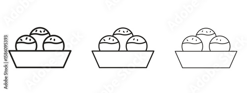 Bild auf Leinwand Takoyaki icon