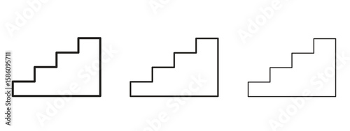 Tableau sur toile Stairs icon. Premium quality symbol. Vector sign for mobile apps