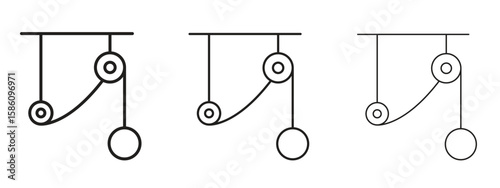 Photos Pulley icon. Premium quality symbol. Vector sign for mobile apps