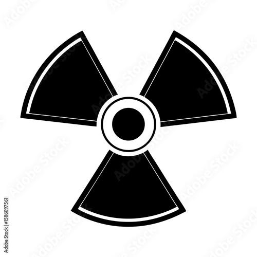 Download radiation symbol vector image: radioactive hazard warning sign icon clip art graphic eps design