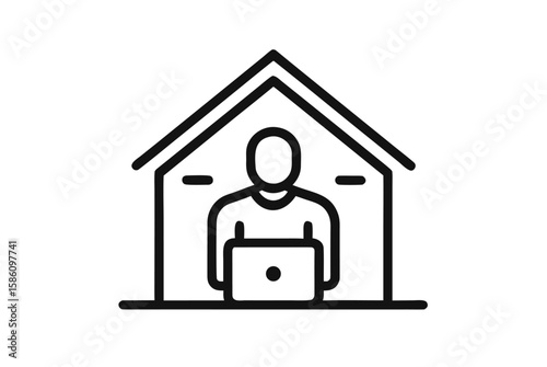 Real estate house icon symbol on a white background