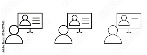 Online course icon. Premium quality symbol. Vector sign for mobile apps