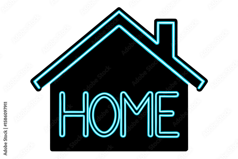 Blue background home icon for real estate web design Blue background home icon for real estate web design