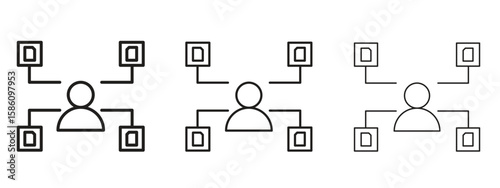 Multitask icon. Premium quality symbol. Vector sign for mobile apps