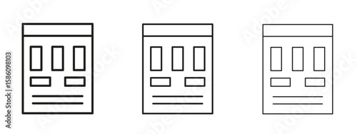 Mood board icon. Premium quality symbol. Vector sign for mobile apps