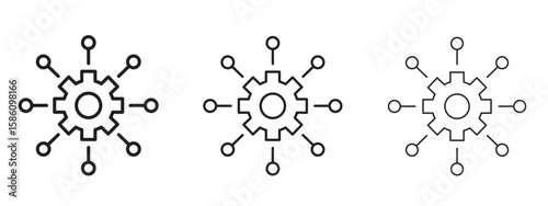 Microservices icon. Premium quality symbol. Vector sign for mobile apps