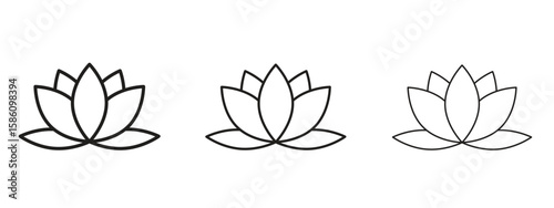 Lotus flower icon. Premium quality symbol. Vector sign for mobile apps