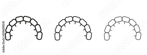 Lingual braces icon. Premium quality symbol. Vector sign for mobile apps