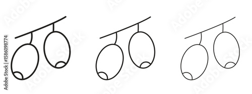 Jujube icon. Premium quality symbol. Vector sign for mobile apps