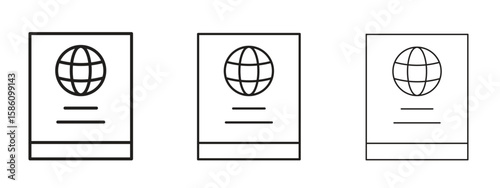 Immigration icon. Premium quality symbol. Vector sign for mobile apps