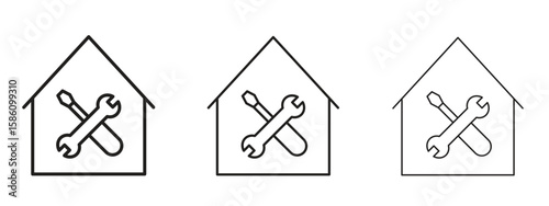 Home repair icon. Premium quality symbol. Vector sign for mobile apps