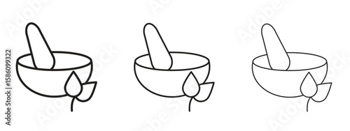 Herbal medicine icon. Premium quality symbol. Vector sign for mobile apps