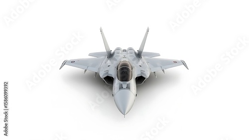 Chengdu J-20 360° Rotating Animation on White Background – Seamless Loop for Technical Showcase