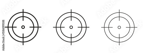 Gun target icon. Premium quality symbol. Vector sign for mobile apps