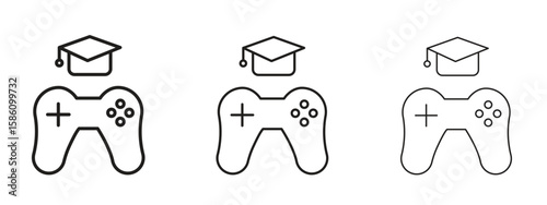 Game based learning icon. Premium quality symbol. Vector sign for mobile apps