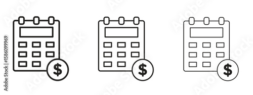 Fiscal year icon. Premium quality symbol. Vector sign for mobile apps