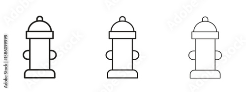 Fire hydrant icon. Premium quality symbol. Vector sign for mobile apps
