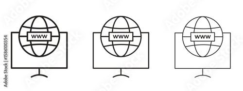 Domain icon. Premium quality symbol. Vector sign for mobile apps