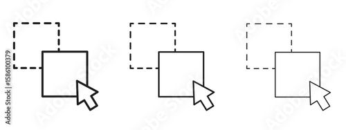 Drag and drop icon. Premium quality symbol. Vector sign for mobile apps