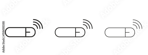 Dog microchip icon. Premium quality symbol. Vector sign for mobile apps