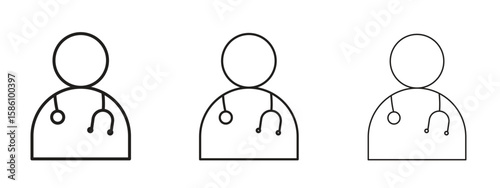 Doctor icon. Premium quality symbol. Vector sign for mobile apps