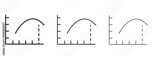 Diminishing returns icon. Premium quality symbol. Vector sign for mobile apps
