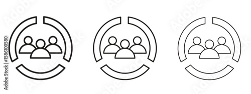 Demographics icon. Premium quality symbol. Vector sign for mobile apps