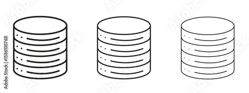 Cylinder database icon. Premium quality symbol. Vector sign for mobile apps