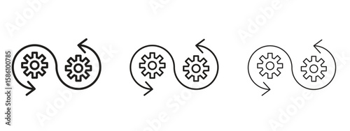 Devops icon. Premium quality symbol. Vector sign for mobile apps
