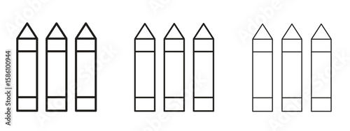 Crayon icon. Premium quality symbol. Vector sign for mobile apps