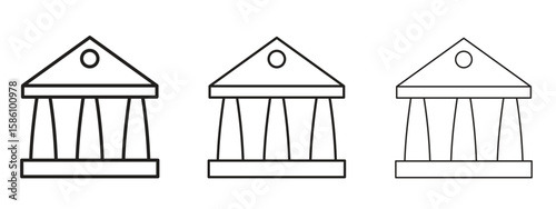 Courthouse icon. Premium quality symbol. Vector sign for mobile apps