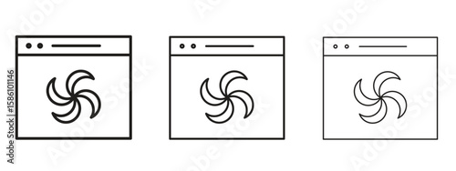 Convection turbofan stove icon. Premium quality symbol. Vector sign for mobile apps