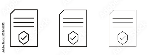 Contract coverage icon. Premium quality symbol. Vector sign for mobile apps