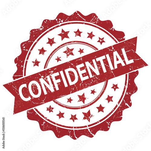 Confidential Stamp: Red Seal of Secrecy & Privacy
