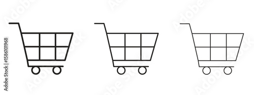 Cart icon. Premium quality symbol. Vector sign for mobile apps