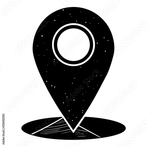 Location Pin  Vector Illustration AI Generated Fast Food Courier Graphic 